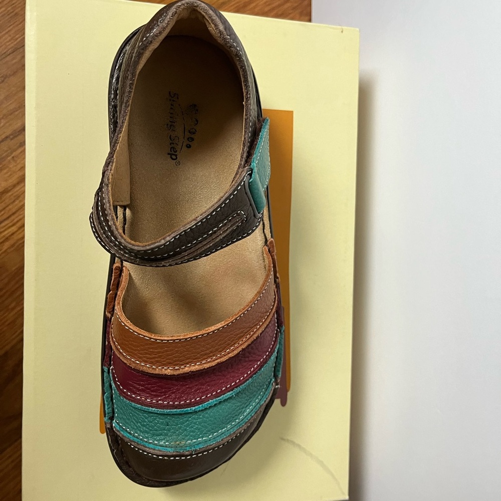 Spring Step Bumblebee Brown Multi Colored Leather… - image 4